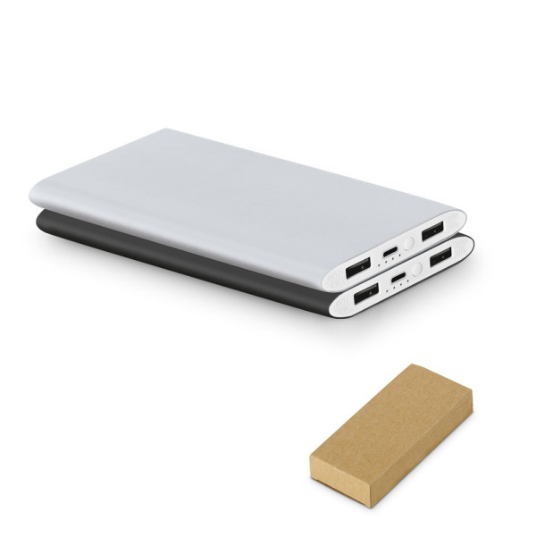 NOBEL. Power bank 7'200 mAh in alluminio riciclato (100% rAL)