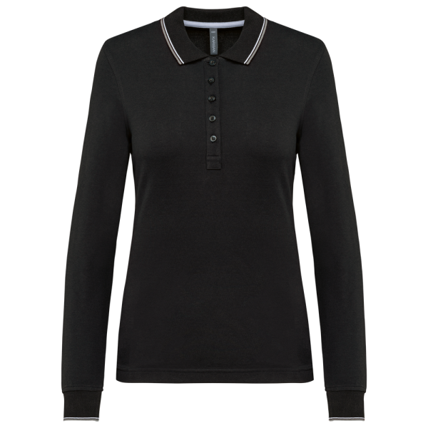 K281 - Polo piqué donna maniche lunghe