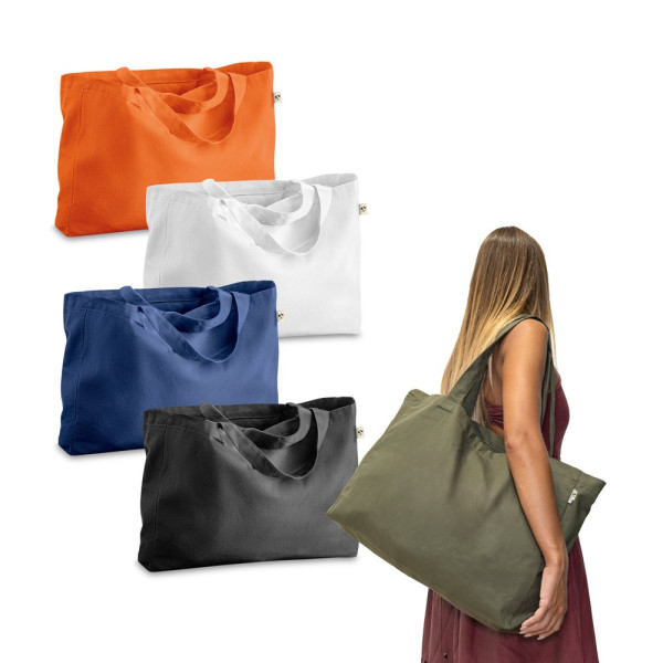 CAMDEN. Borsa in cotone (50%), cotone riciclato (30%) e poliestere (20% rPET) (280 g/m²)