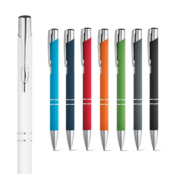 BETA SOFT. Penna a sfera in alluminio con finitura in gomma