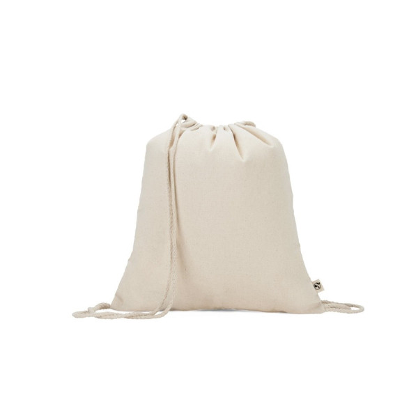 MAIORCA. Zaino a sacca in 100% cotone riciclato (180 g/m²)