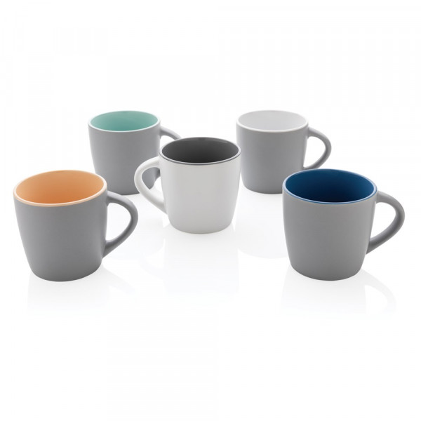 Tazza in ceramica con interni colorati 300ml