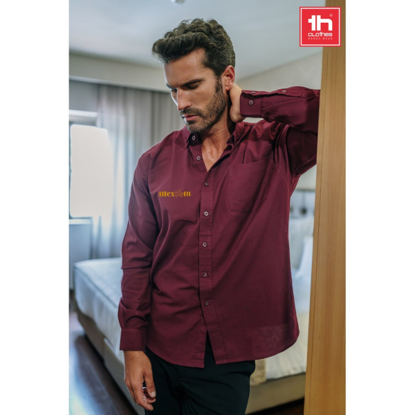 THC TOKYO. Camicia oxford da uomo a maniche lunghe