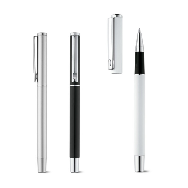 DANEY. Penna roller in alluminio riciclato (100% rAL) con clip