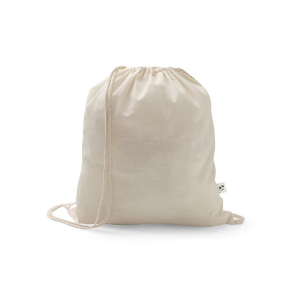 SALAMANCA. Zaino a sacca in cotone riciclato (70%) e poliestere (30% rPET) (150 g/m²)
