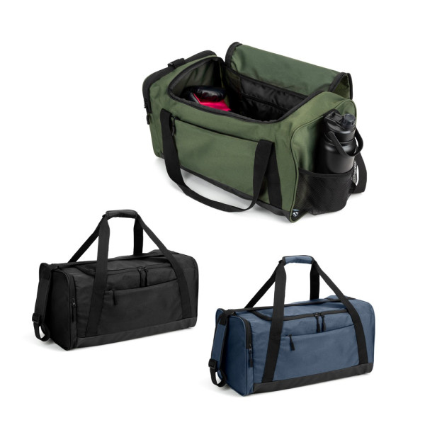 FARO. Borsa sportiva in cotone riciclato e poliestere riciclato (380 g/m²)