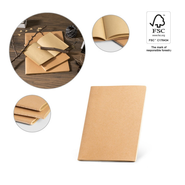 ALCOTT A5. Block notes A5 con copertina in cartoncino (250 g/m²) e pagine semplici