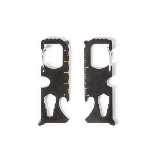 SCREWY. Carta multifunzione in acciaio inossidabile con 8 funzioni