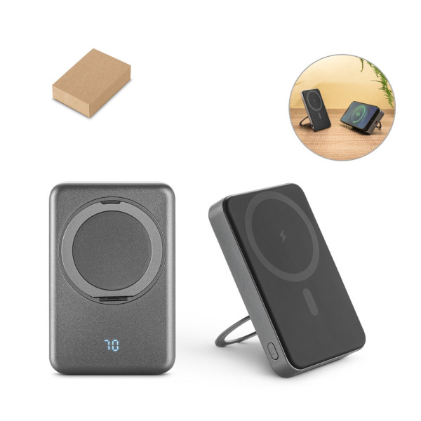 WARSHEL 10. Power bank magnetico da 10'000 mAh con caricatore wireless superveloce da 15W in ABS ric