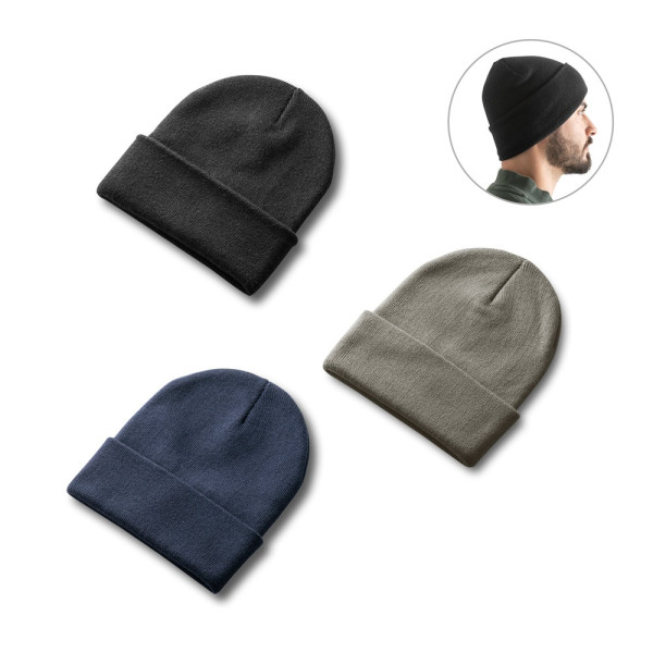 CARL. Berretto unisex a doppio strato in poliestere riciclato (100% rPET)
