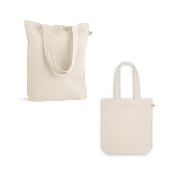 GIRONA. Borsa in cotone (50%), cotone riciclato (30%) e poliestere (20% rPET) (220 g/m²)