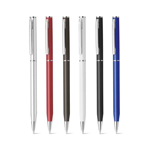 LESLEY METALLIC. Penna a sfera in alluminio con clip e meccanismo a rotazione