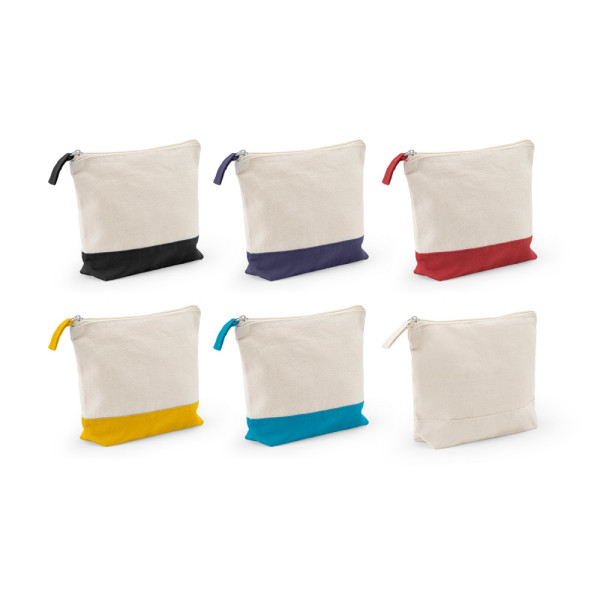 DAPHNE. Borsa per cosmetici 100% cotone(340 g/m²) bicolore